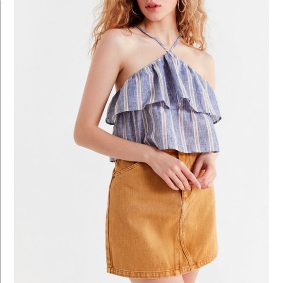 Urban Outfitters Hattie Striped Halter Tank Top L - Picture 3 of 7